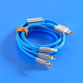 3 in 1 Silicon Fast charging data cable