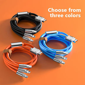 3 in 1 Silicon Fast charging data cable