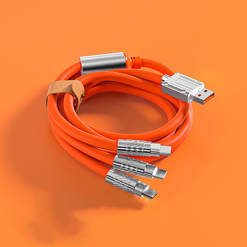 3 in 1 Silicon Fast charging data cable